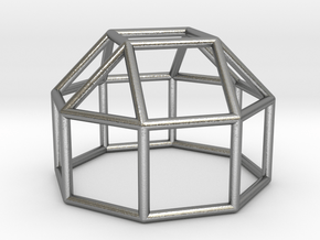 0770 J19 Elongated Square Cupola (a=1cm) #1 in Natural Silver