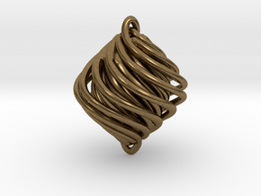 Twist Pendant in Natural Bronze