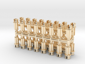 Custom Half Pin-to-Axle in 14k Gold Plated Brass