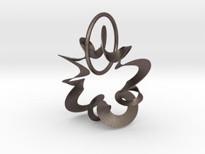 SPRINGY WIND MOVEMENT PENDANT in Polished Bronzed-Silver Steel