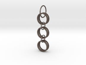 THREE TIES OF LOVE PENDANT in Polished Bronzed-Silver Steel