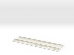 150mm Rail Section - Straight in White Natural Versatile Plastic
