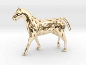 Horse in 14k Gold Plated Brass