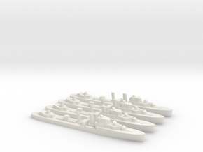4 pack Intrepid I-class 1:3000 WW2 destroyer in White Natural Versatile Plastic