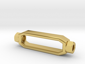 1/20 Scale Wire Rope Turnbuckle in Polished Brass