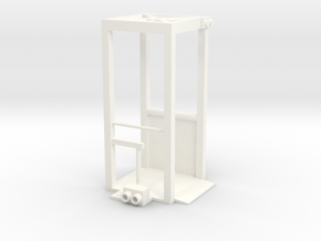 Security Checkpoint Booth in White Processed Versatile Plastic