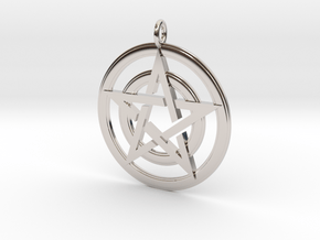 Pentacle Pendant - Circles in Platinum