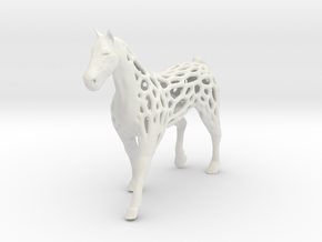 voronoi horse 2mm in White Natural Versatile Plastic