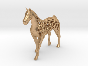 voronoi horse 2mm in Natural Bronze
