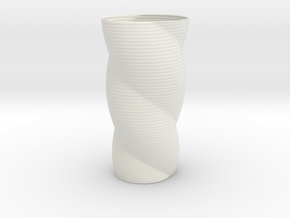 Chord Vase Redux in White Natural Versatile Plastic