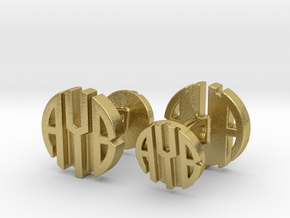 AYB Cufflinks in Natural Brass