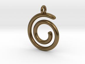 Spiral Pendant in Natural Bronze