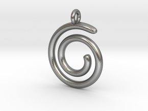 Spiral Pendant in Natural Silver
