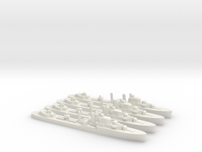 4 pack Intrepid I-class 1:1200 WW2 destroyer in White Natural Versatile Plastic