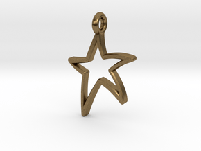 Star Pendant B in Natural Bronze