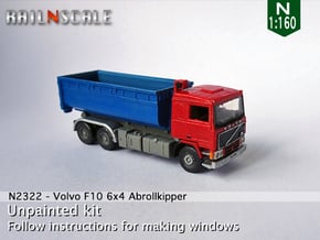 Volvo F10 6x4 Abrollkipper mit Abrollcontainer N in Smooth Fine Detail Plastic