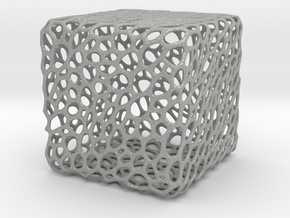 Cube Voronoi Free 3d Print Model by KTkaRAJ in Aluminum: Medium