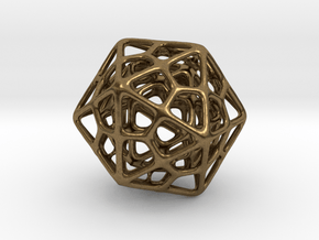Double Icosahedron Silver in Natural Bronze