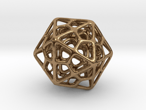 Double Icosahedron Silver in Natural Brass