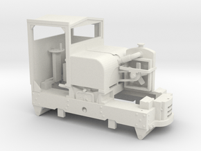 7mm scale cabbed simplex with hollow bonnet in White Natural Versatile Plastic