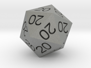 Lucky Dragon Dice! in Gray PA12: d20