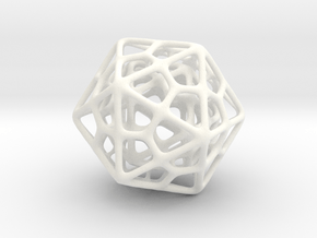 Double Icosahedron Silver in White Processed Versatile Plastic