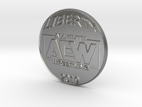 AEW Dollar Coin in Natural Silver