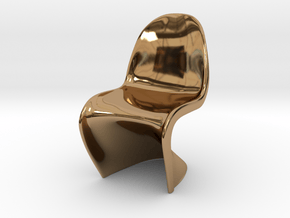 Panton Chair 1:10 (1/2") Scale  in Polished Brass