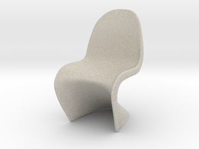 Panton Chair 1:10 (1/2") Scale  in Natural Sandstone