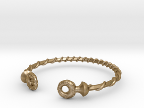 Torque Bracelet in Polished Gold Steel