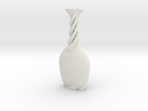 Vase Hlx1111 in White Natural Versatile Plastic