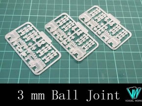 Articulated Hand - Type I (3mm ball joint)  in Smooth Fine Detail Plastic