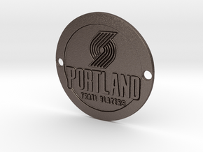 Portland Trail Blazers Custom Sideplate 1 in Polished Bronzed-Silver Steel