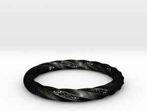 Torus Modern Form Bracelet  in Matte Black Steel