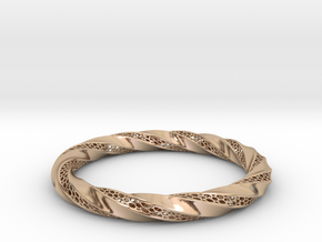 Torus Modern Form Bracelet  in 14k Rose Gold