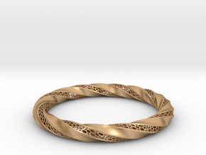 Torus Modern Form Bracelet  in Natural Bronze