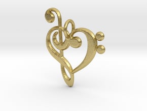 Love Music Pendant in Natural Brass