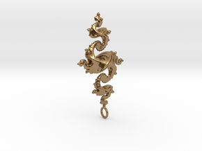 Dragon Pendant 4cm in Natural Brass