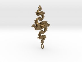 Dragon Pendant 4cm in Natural Bronze