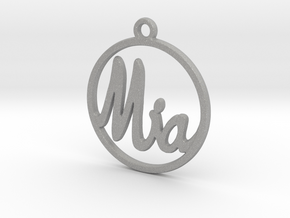Mia First Name Pendant in Aluminum