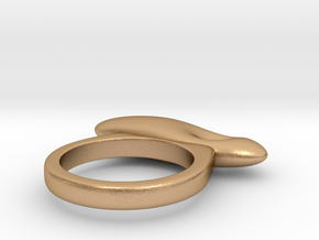 RING PEBBLE V4 hole in Natural Bronze