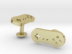 Nintendo SNES Cufflinks in 18k Gold Plated Brass