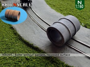 Roller without pattern, recessed (N 1:160) in Smooth Fine Detail Plastic