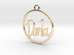 Darla First Name Pendant in 14K Yellow Gold