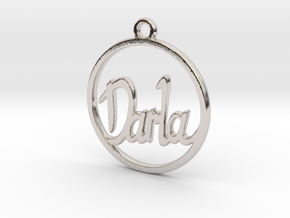 Darla First Name Pendant in Platinum