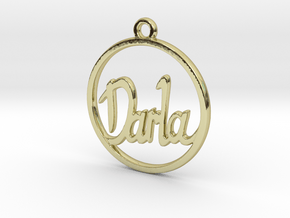 Darla First Name Pendant in 18k Gold Plated Brass