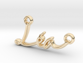 Lea First Name Pendant in 14K Yellow Gold