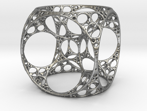 Apollonian Cube in Natural Silver