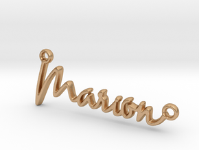 Marion First Name Pendant in Natural Bronze