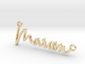 Marion First Name Pendant in 14k Gold Plated Brass